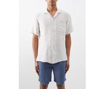 Pat Linen Short-sleeved Shirt