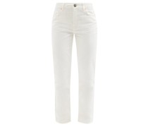 Jean droit taille haute en coton biologique Track
