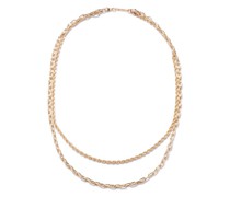 14kt Gold Cable-link & Spiral Chain Necklace