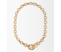 Portrait 14kt Gold-plated Chain Necklace