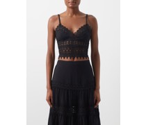 Dana Guipure-lace Crop Top