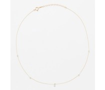 Diamond, Pearl & 14kt Gold Necklace