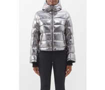 Polar Quilted Down Hooded Ski Jacket