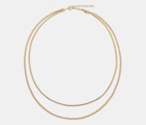 Double Chain 14kt Gold Necklace