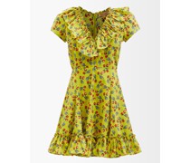 Florence Snail-print Organic-cotton Mini Dress