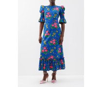 The Toto Ruffled Floral-print Cotton Dress