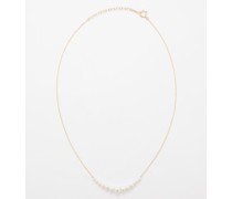 Graduated Pearl & 14kt Gold Necklace