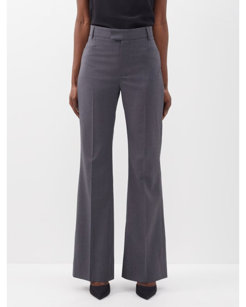 Dodo Bar Or Damen Andy High-rise Flared Wool-blend Trousers