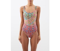 Es Canar Printed Recycled-fibre Swimsuit