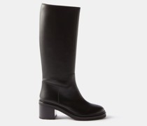 71 Block-heel Leather Knee-high Boots