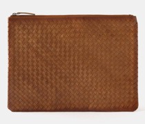 Woven-leather Pouch
