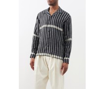 Lurex-striped Linen Shirt