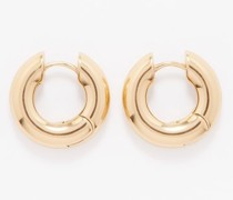 Chunky 24kt Gold-plated Hoop Earrings