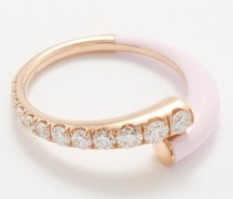 Lola Diamond, Enamel & 18kt Rose-gold Ring