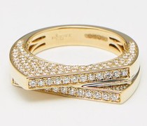 Handcuff Diamond & 14kt Gold Ring