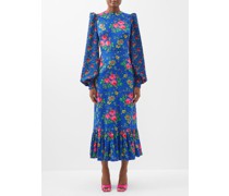 The Villanelle Floral-print Cotton Midi Dress
