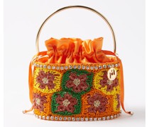 Holli Crystal-embellished Crochet Handbag