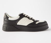 Chunky-sole Gg-embossed Leather Trainers