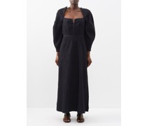 Violeta Smocked Organic-cotton Blend Dress