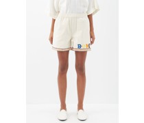 Donkey Party Embroidered Cotton Shorts