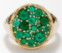Octavia Emerald & 18kt Gold Signet Ring