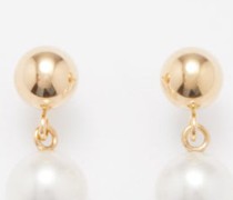 Freshwater Pearl & 14kt Gold Earrings