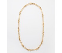 Mixed Chain-link 14kt Gold Necklace