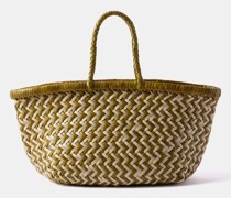 Triple Jump Small Woven Leather Basket Bag