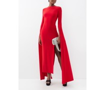 Oversized-sleeve Jersey Gown