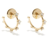 Sequence Diamond & 18kt Gold Hoop Earrings