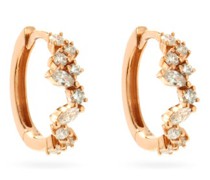 Cascade Eternity Diamond & 18kt Rose-gold Earrings
