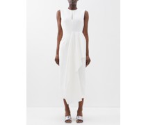 Raya Draped-skirt Crepe Dress