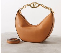 Moon Small Grained-leather Shoulder Bag