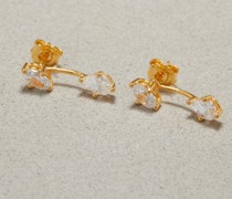 Georgia Crystal Drop Gold-vermeil Earrings