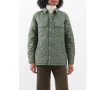 Flap-pocket Quilted-ripstop Down Jacket