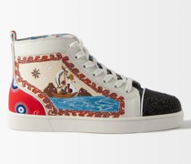 No Limit Boat-embroidered Leather Trainers