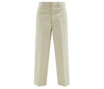 Straight-leg Cotton Tailored Trouser