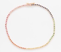 Rainbow Sapphire & 14kt Gold Tennis Bracelet