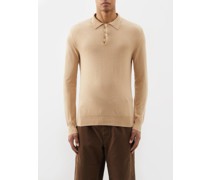 St Davids Silk-blend Long-sleeved Polo Shirt