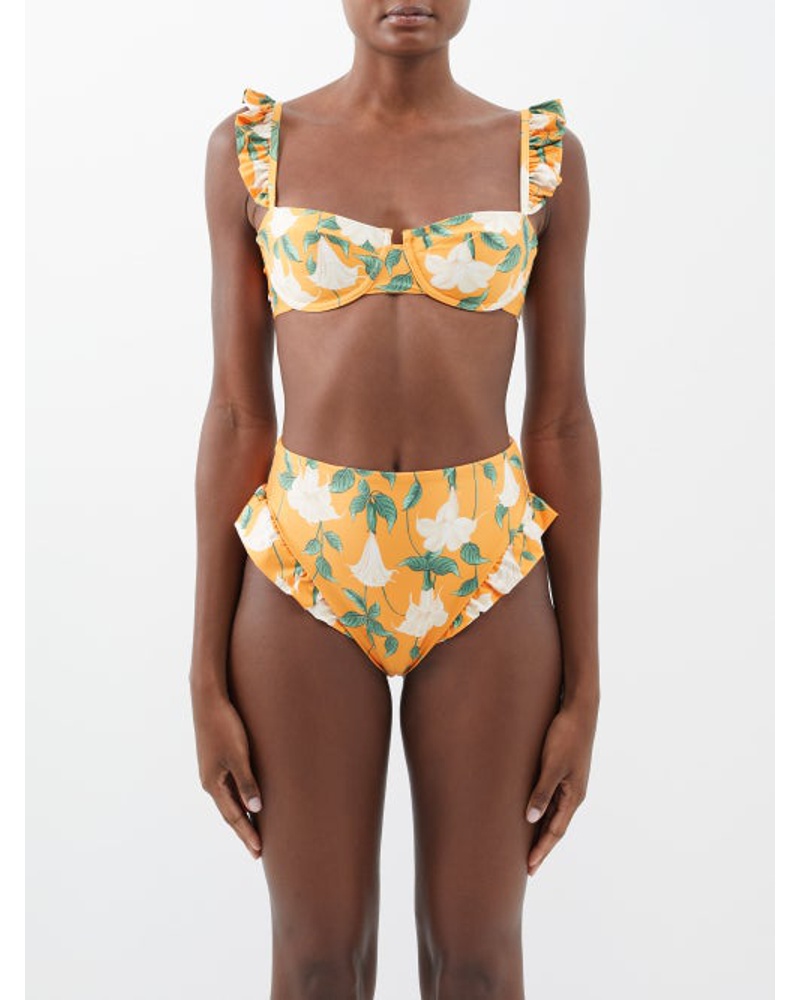 AGUA BENDITA Damen Kiwi Underwired Recycled Fibre-blend Bikini Top