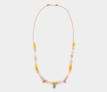 Emerald, Sapphire, 14kt & 18kt Gold Necklace