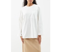 Fayeh Patch-pocket Cotton Long-sleeved Top
