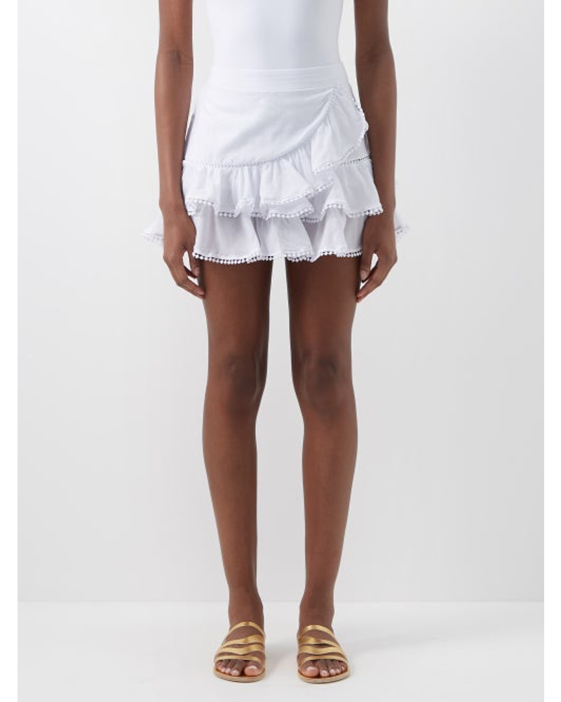 Charo Ruiz Damen Fera Ruffled Cotton-blend Mini Skirt Charo Ruiz Damen Fera Ruffled Cotton-blend Mini Skirt