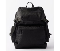 Logo-jacquard Nylon-canvas Backpack