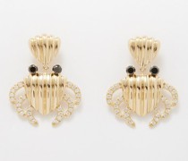 Crab Diamond & 9kt Gold Earrings