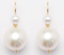 Pearl & 14kt Gold Drop Earrings