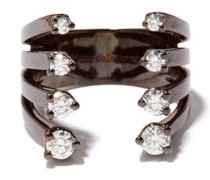Dots Diamond & 18kt Black-gold Ring