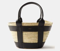 Santorini Leather-trim Basket Bag