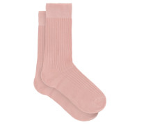 Danvers Ribbed-knit Cotton-blend Socks