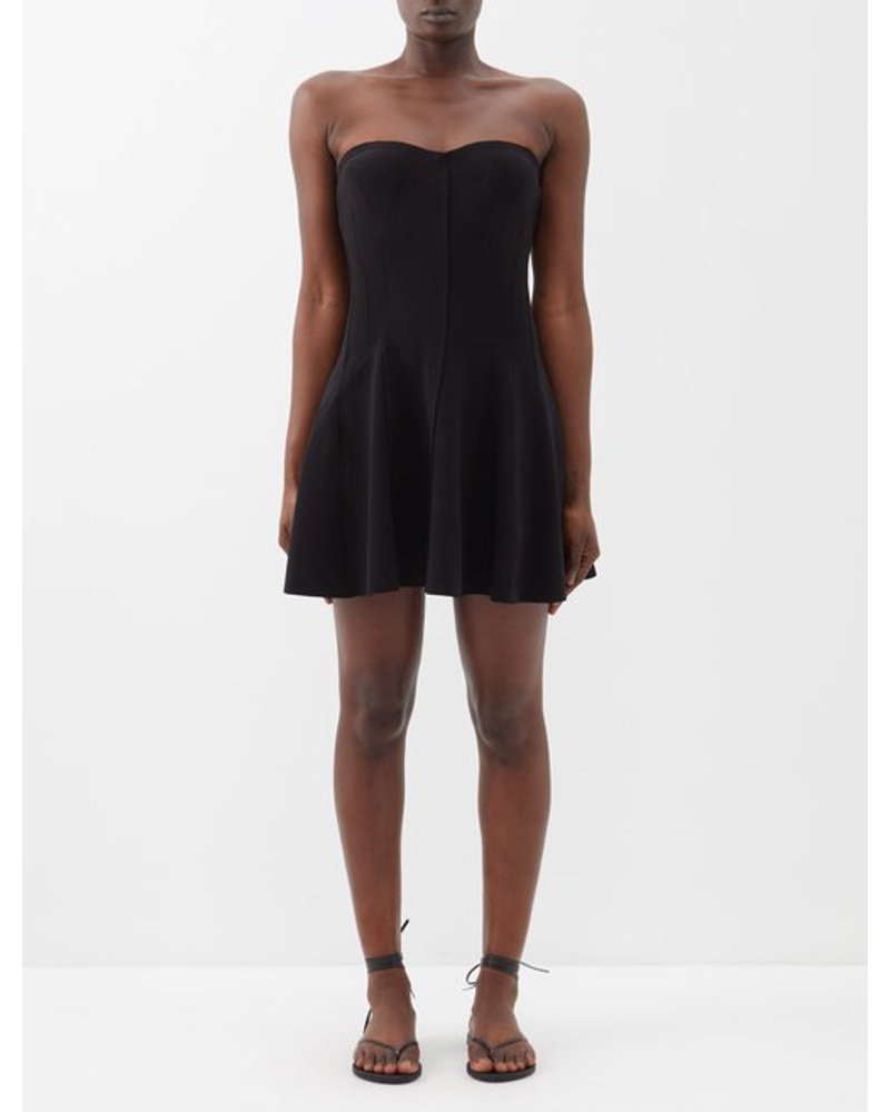 Norma Kamali Damen Grace Strapless Jersey Mini Dress